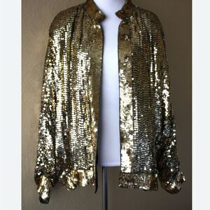 Cerville Vintage Las Vegas Reflections Sequin Performance Jacket Size Medium EUC